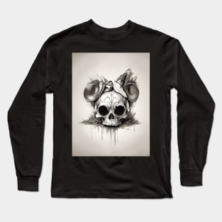 Mouse Skull illustration Long Sleeve T-Shirt